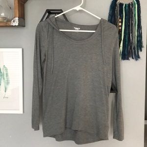Grey long sleeve hoodie